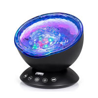 Ocean Wave LED Night Light Projector Music Player Romantic Color Changing LED Party Decorations Projection Lamps Mood Lighting