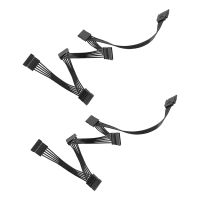 2PCS 15 Pin SATA Power Extension Hard Drive Cable 1 Male to 5 Female Power Supply Splitter Adapter Cable