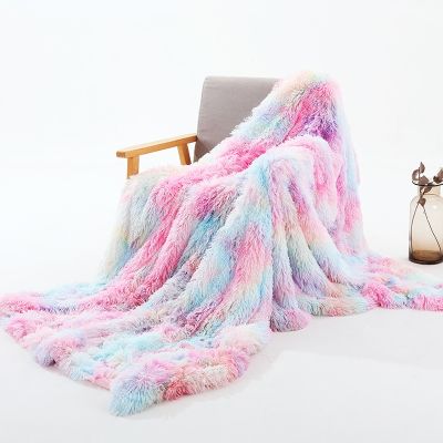 【CW】✿┇㍿  Super Soft Faux Fur Coral Fleece Blanket Warm With Fluffy Sherpa Throw Bed Sofa Blankets