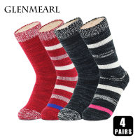 4 Pairs Womens Merino Wool Socks Super Soft Thick Warm Winter Sock Casual Compression Sports Middle Tube Boot Socks for Female