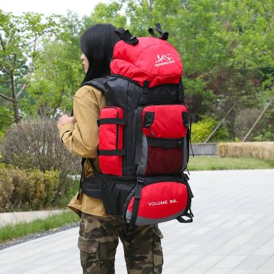 Large Capacity Backpack 90L Hiking Camping Women Men Outdoor Waterproof Backpacks Travel Luggage Bag