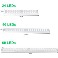 ร้อน LED Motion Sensor ตู้เสื้อผ้าแสง6 10 24 40 60 LEDs ภายใต้คณะรัฐมนตรีแสงแม่เหล็กโคมไฟคืนสำหรับห้องครัวบันไดตู้เสื้อผ้าตู้