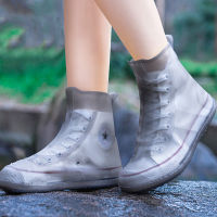 ซิลิโคนกันน้ำรองเท้า High Top Rain Boots Cover รองเท้ากันลื่น Protector กลางแจ้งนำกลับมาใช้ใหม่หนารองเท้าเด็ก-cijiha