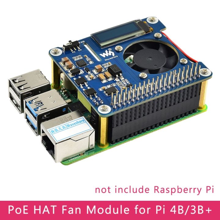 new-arrival-fuchijin77-raspberry-pi-4ไฟฟ้าผ่านสายอีเธอร์เน็ต-hat-b-802-3af-poe-network-อุณหภูมิพัดลมทำความเย็น-oed-สำหรับ-raspberry-pi-3b-4b