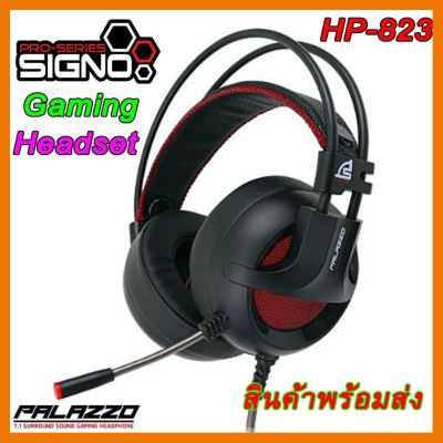 🔥ลดราคา🔥 SIGNO HEADSET (หูฟังหูฟังเกมมิ่ง) HP-823 (BLACK) - รับประกัน 2 ปี ## ชิ้นส่วนคอมพิวเตอร์ จอมอนิเตอร์ เมนบอร์ด CPU Computer Cases Hub Switch กราฟฟิคการ์ด Gaming