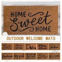 Coir Welcome Mats For Front Door Funny Door Mats Outside Entrance Doormat Rug Kitchen Carpet Decorative Colorful Home Decor 2021