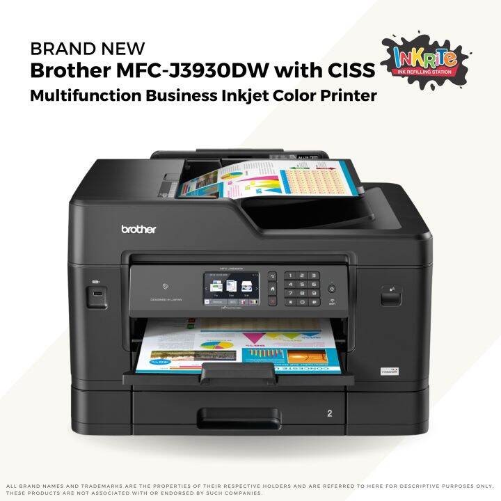 Brand New Brother MFCJ3930DW Inkjet Color Multifunction Printer with