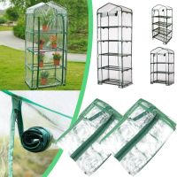 2-5 Tier Walk-in Greenhouse Replacement Cover Flowers Plants Warm For Outdoor Indoor PVC Greenhouse Cover With Zipper No Shelf