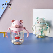 350ML Cute Cartoon Baby Drinking Cup With Straws Children School Drinking