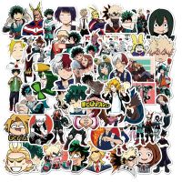 สติ๊กเกอร์ My Hero Academia 50 ชิ้น / ชุดสําหรับตกแต่งกระเป๋าเดินทางสเก็ตบอร์ด