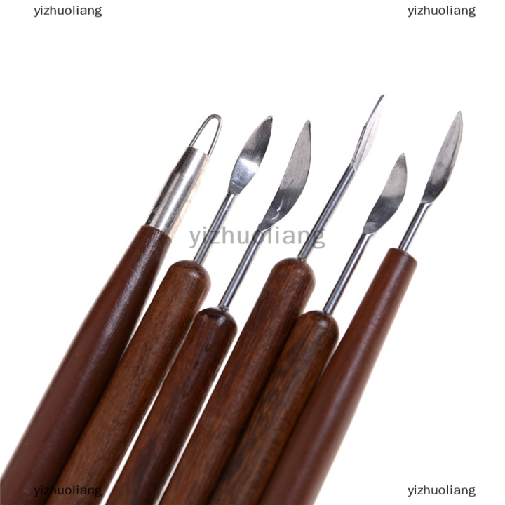 yizhuoliang-6pcs-clay-sculpting-wax-แกะสลักเครื่องปั้นดินเผา-diy-เครื่องมือ-shapers-polymer-modeling-gift