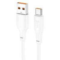 X93 Hoco 27W USB เป็น USB-C/ประเภท-C สายข้อมูลความยาว: 1เมตร (สีขาว)