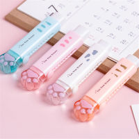 2021Cute Cat Paw Erasers Kawaii Pencil Rubber Retractable Push Pull Eraser Writing Correction Tool School Office Supplies Stationery