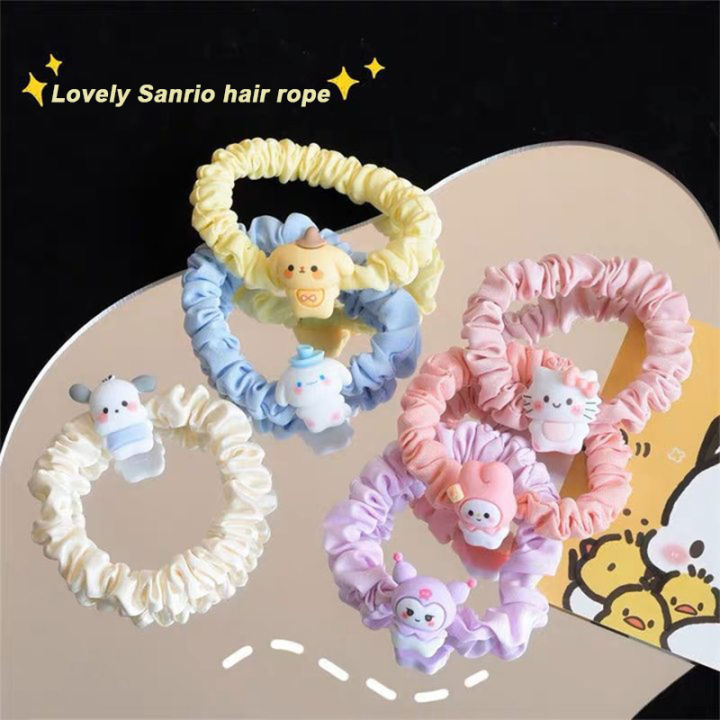 Cartoon Cinnamoroll Dog Small Intestine Ring Hair Ring Cute Sweet Girly ...