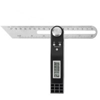 Portable Angle Finder Digital Protractor 360 Degree Measuring Tool LCD Display Stainless Steel Ruler Sliding Inclinometer Gauge