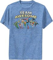 WARNER BROS Justice League Team Awesome Boys Short Sleeve Tee Shirt