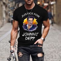 2022 Harajuku Clothes  T-Shirts Johnny Depp Fashion 3D Printed Designer T shirt For Men Brand Oversized T-shirt Short Sleeve Tee