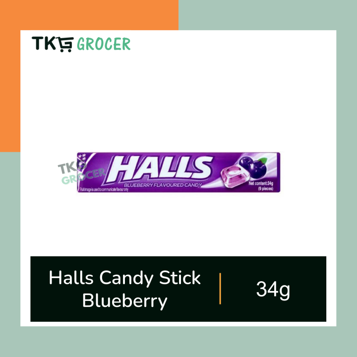 Halls Candy Stick Blueberry 34g Lazada