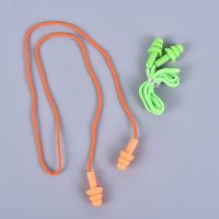 1pc Silicone Ear Plugs Sleep Earplugs Noise Reduction Swimming Earplugs With Rope Box-packed Comfortable Earplugs