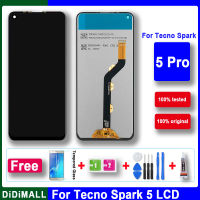 100% ทดสอบ Original 6.6 LCD สำหรับ Tecno Spark 5/Spark 5 Pro จอแสดงผล LCD หน้าจอสัมผัสแท่นพิมพ์สำหรับ Tecno Spark5 Pro KD7จอแสดงผล LCD เปลี่ยนชิ้นส่วน