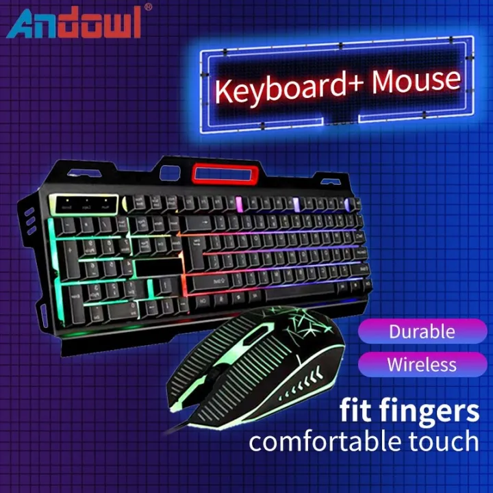 ⭐️Affordable⭐ Keyboard And Mouse Set USB Gaming LED Mechanical Keyboard