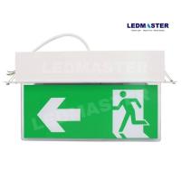 LEDMASTER ป้ายไฟฉุกเฉิน Fire Exit (เเบบฝังฝ้า) รูปคนวิ่งทางหนีไฟลูกศรชี้้ด้านข้าง (ซ้าย,ขวา) ชนิดป้าย 2 หน้า ป้ายทางหนีไฟ ป้ายทางออก ป้ายไฟ Emergency ป้ายบอกความปลอดภัยสำหรับติดตั้งบริเวณประตูทางออกไปทางหนีไฟเพื่ออพยพคนออกจากอาคาร