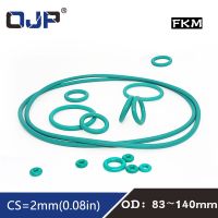 ❅✴ 1PC Fluorine rubber Ring Green FKM Oring Seal OD83/85/90/95/100/105/110/115/120/140x2mm Rubber O-Ring Seal Oil Ring Fuel Gaskets