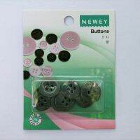 Newey Buttons (Size 15+17) Grey / กระดุมคละขนาด 15+17 มิลลิเมตร สีเทา แบรนด์ Newey (แบรนด์ในเครือ Prym Germany) (N99099)