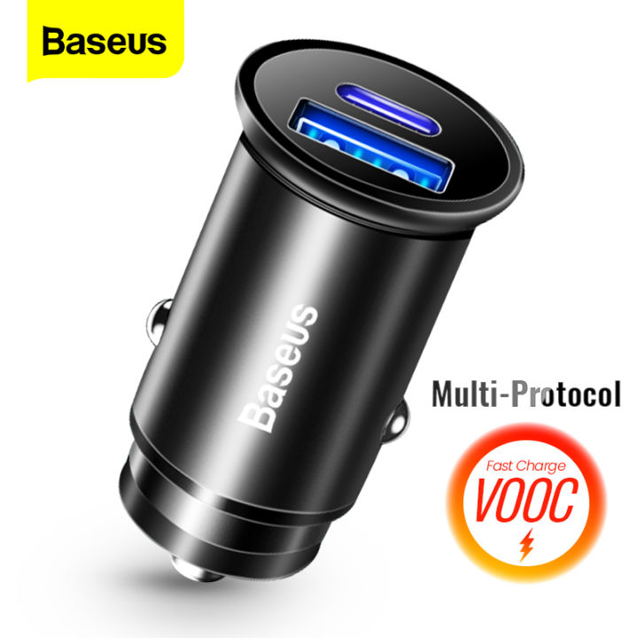 Baseus Car Charger 30W PPS Quick Charger  USB Type C PD Fast Charger Car Mobile  Phone Charger For Samsung For Huawei Xiaomi 