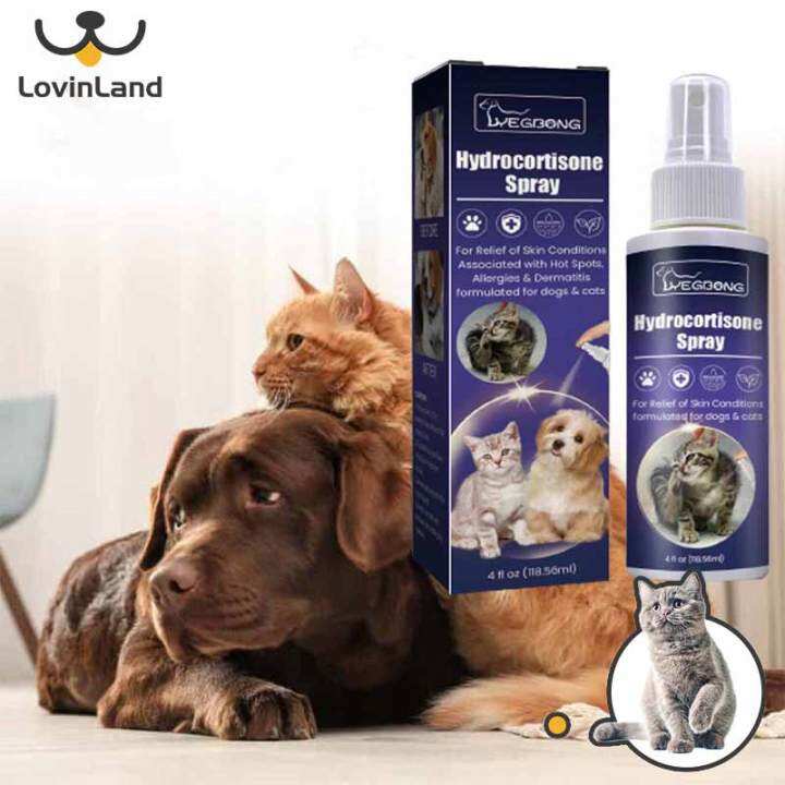 Lovinland 118ml Cats Hydrocortisone Spray Anti Itch Spray Removing