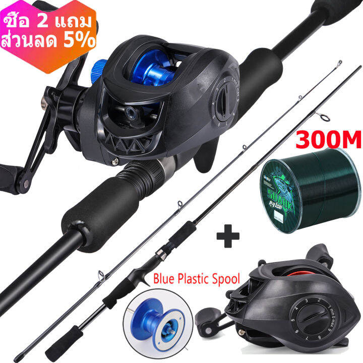 cqfishing-1-65m-5-5ft-ตกปลาชุด-คันเบ็ด1ชุดเบ็ดตกปลาคบชุดรอกหยดน้ำพร้อมคัน-สายกบเหยื่อรอกตกปลาครบชุด-คันเบ็ดชุด-รอกหยดน้ำพร้อมคัน-สายไนลอน-300-ม