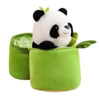 IOy-711 ตุ๊กตาไม้ไผ่ Han Dudu Panda Garden   ตุ๊กตาของเล่นจำลองกอดไม้ไผ่ขนาดเล็กดอกไม้ตุ๊กตาน่ารักขายส่ง N18-227