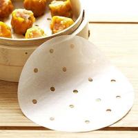 100PCS Dim Sum Paper Air Fryer Liner Papers Bamboo Steamer Papers Liners Grill Steaming Papers Mat Perforated Parchment Non-stick Baking Oil Paper Pot Basket Mat Kertas kuih