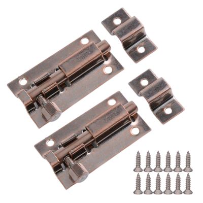 2pcs 3inch Easy Install Bathroom Stainless Steel Latch Shed Gate Door Bolt Thickened Sliding Lock Toilet Modern With Screws Door Hardware Locks Metal