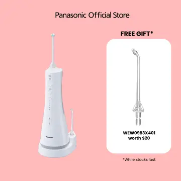 Panasonic Cordless Dental Water Flosser, Dual-Speed Pulse Oral Irrigator,  Collapsible, Design for Travel - EW-DJ10-A 