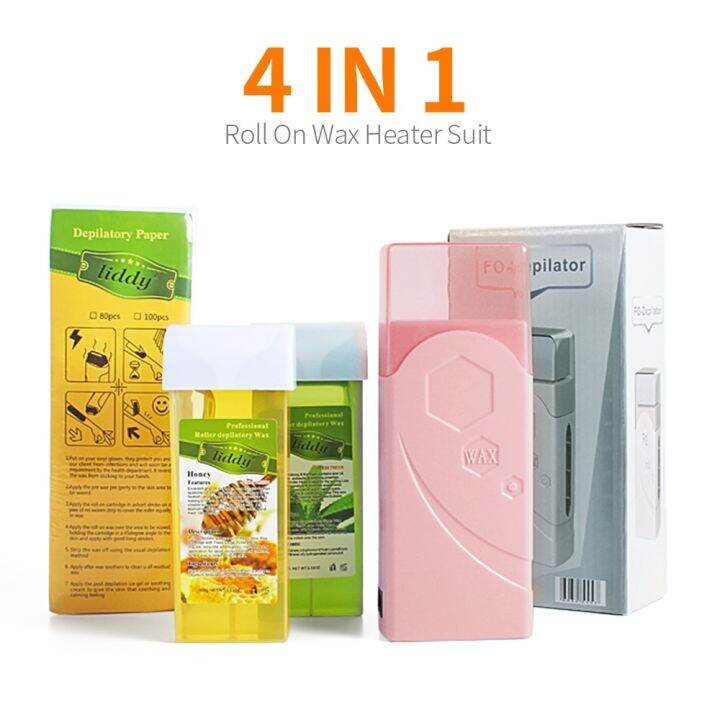4 IN 1 Hair Removal Wax Set With Universal Electric Wax Heater Machine