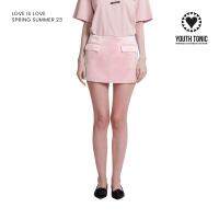 YOUTH TONIC - Low Waist Satin Mini Skirt in Pink / กระโปรง มินิสเกิร์ต เอวต่ำ ผ้าซาติน สีชมพู