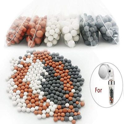 Shower Head Replacement Beads Filter 3 Kinds Energy Anion Mineralized Negative Ions Ceramic Balls Bathroom Water Purification Showerheads