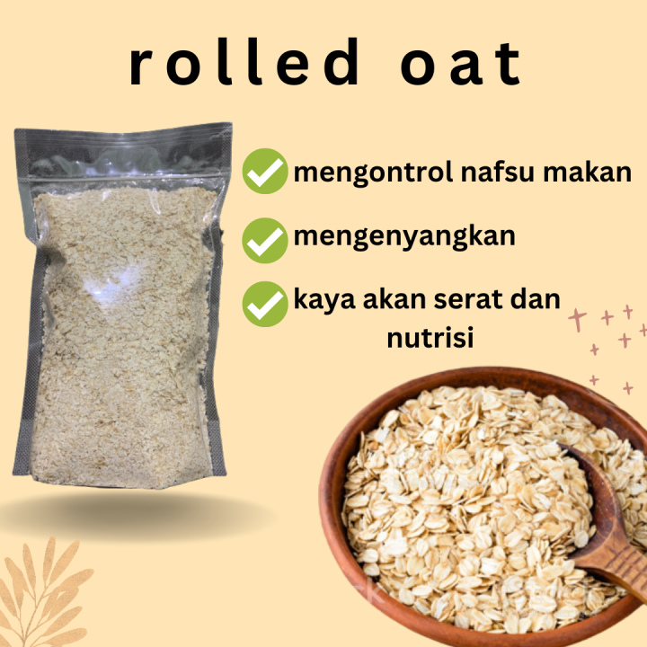 ROLLED OAT PREMIUM 100 MURNI GANDUM UTUH SEREAL OATMEAL OVERNIGHT OAT