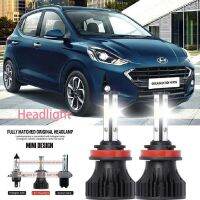 หลอดไฟหน้ารถยนต์ LED LAI 40w 6000k สีขาว สําหรับ Hyundai i10 II (BA IA) 2004-2023 2PCS