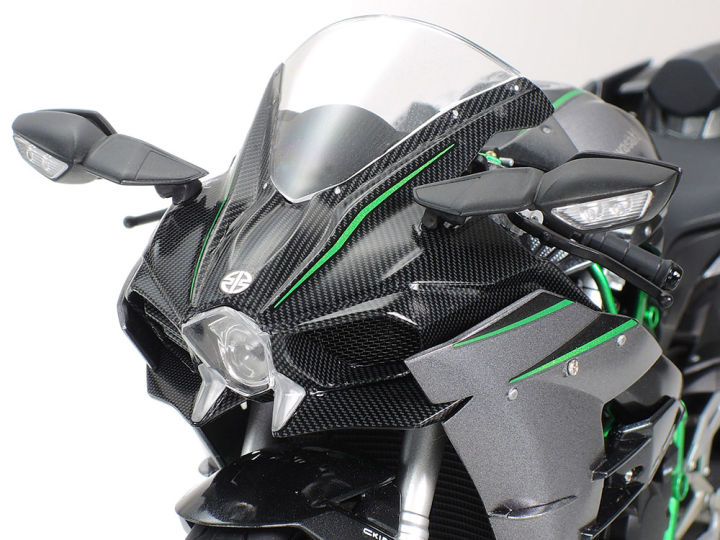 1-12-motocyle-ชุดหุ่นประกอบรถจักรยานยนต์-kawasak-ninja-h2ชุดสร้างรถจักรยานยนต์คาร์บอนไฟเบอร์โมเดลรถยนต์แบบ-diy-สำหรับ-s-tamiya-14136