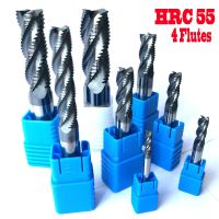 【hot】✾✚❃  4mm 6 8 10 12 14 16 20mm HRC55 4 flutes Roughing End Mills  Milling cutters rough Tools Carbide router bits milling