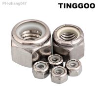 2/5/10/25Pcs UNF 10 1/4 5/16 3/8 7/16 1/2 304 Stainless Steel Inggris Kami Kasar Benang Hex Nilon Menyisipkan Self Lock Nut Nylock Locknut