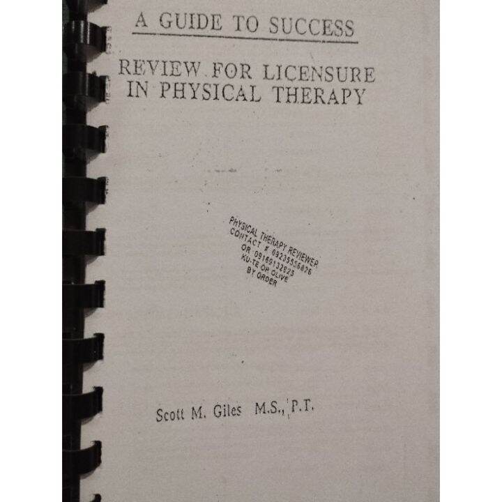 book PT Reviewer Giles Guide to Success (Review for Exam) Lazada PH