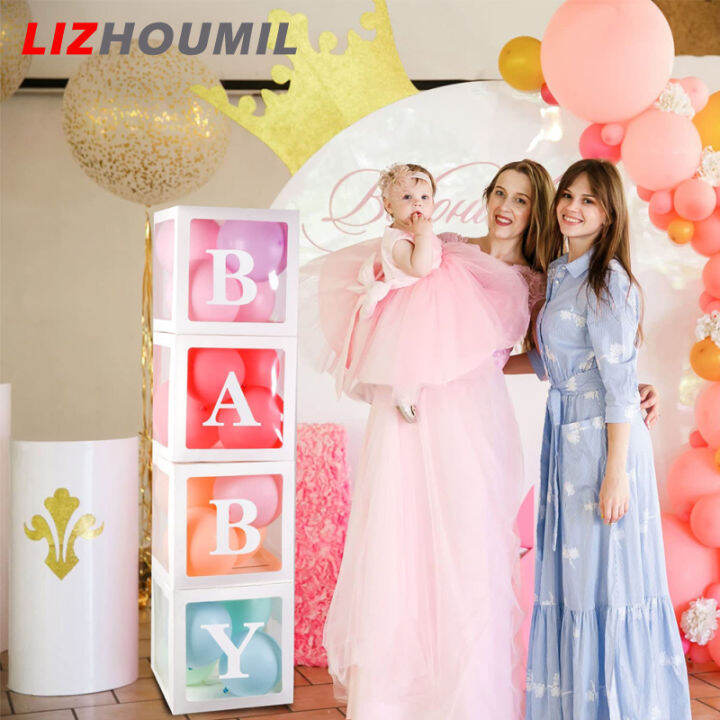 lizhoumil-กล่องลูกโป่งใสลาย-love-4ชิ้น-น้ำหนักเบาใช้ซ้ำได้ใช้สำหรับอาบน้ำทารกปาร์ตี้วันเกิดตกแต่งวันวาเลนไทน์