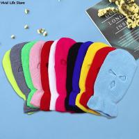 hotx 【cw】 New Fashion 3-Hole Knitted Face Cover Ski Mask Balaclava Warm Knit for Outdoor