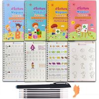【CC】◑✾  shipping French/English Copybook Reusable Writing Handwriting book Kids Children Book Calligraphy
