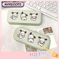 MAXG หนังพียู กล่องใส่แว่นตา การ์ตูนน่ารักๆ โลหะสำหรับตกแต่ง เคสลายแว่นตา แบบพกพาได้ ปลอกหุ้มป้องกัน กล่องเก็บแว่นกันแดด สำหรับนักเรียน