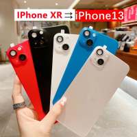 Case เคสสําหรับ iPhone XR แปลงเป็น IPhone13กล้องเลนส์ป้องกันปกสติ๊กเกอร์ดัดแปลงกล้องปกโทรศัพท์ปกหลังฟิล์ม