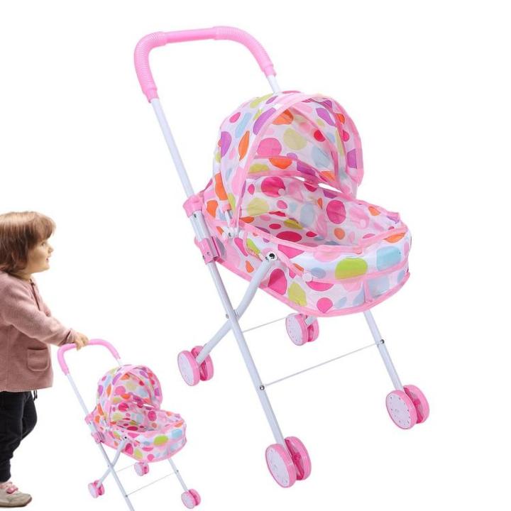 doll-stroller-toy-toddler-doll-stroller-collapsible-doll-car-seat-with-adjustable-canopy-babies-doll-accessories-toy-strollers-for-babies-dolls-for-girls-and-kids-kind